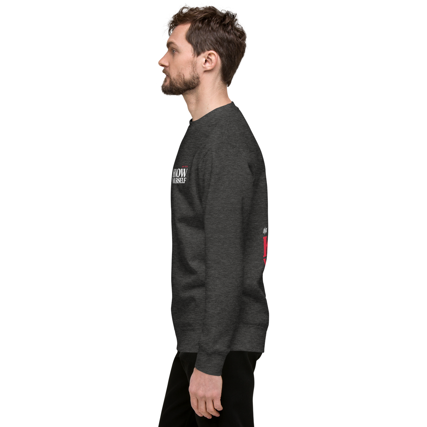 Essential Stylish Crewneck Premium Sweatshirt with "Know Yourself" design