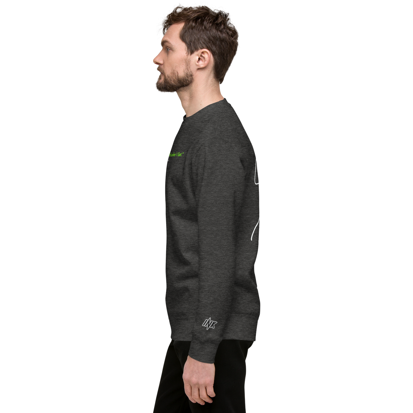 Essential Stylish Crewneck Premium Sweatshirt with "Lucky Worker" motif