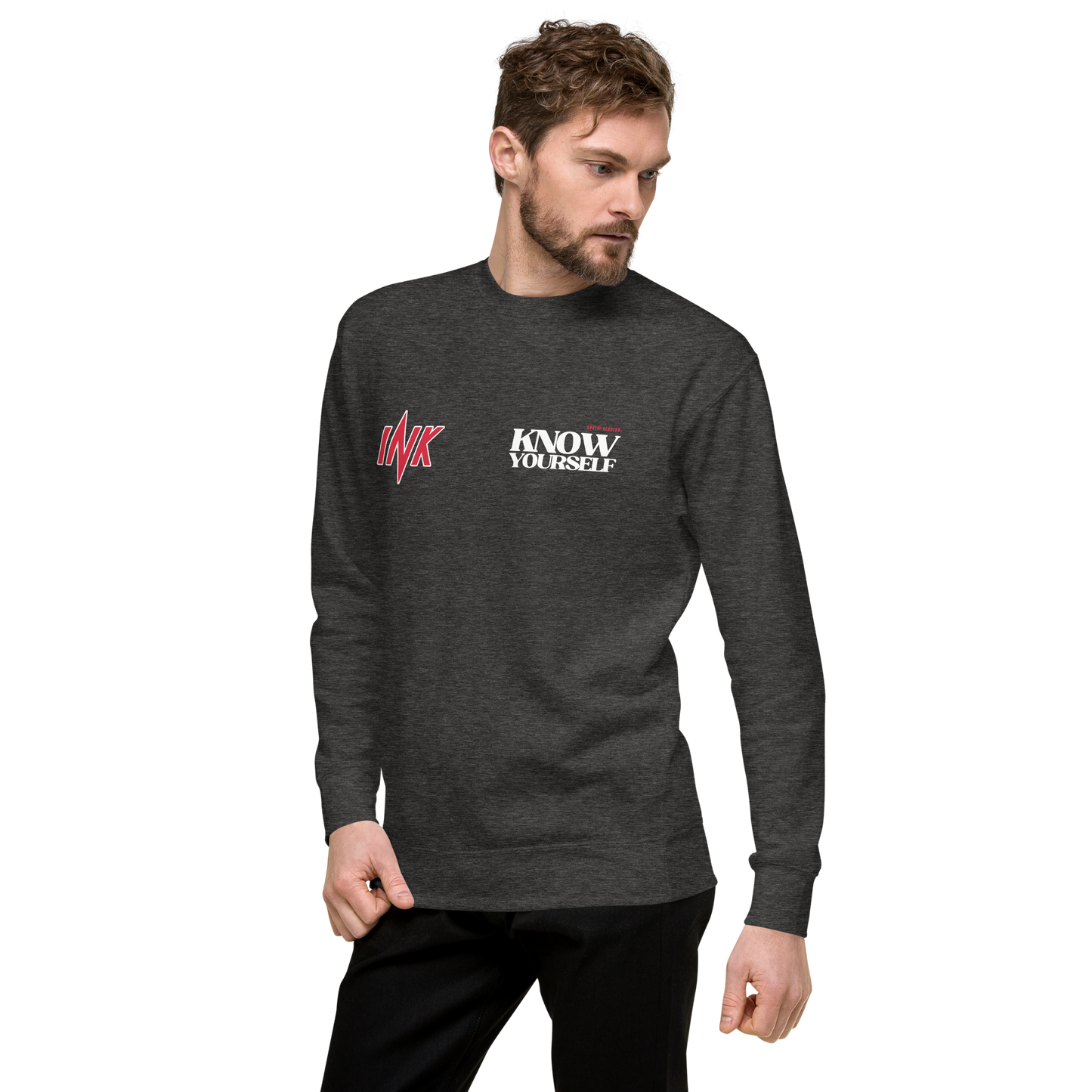 Essential Stylish Crewneck Premium Sweatshirt with "Know Yourself" design