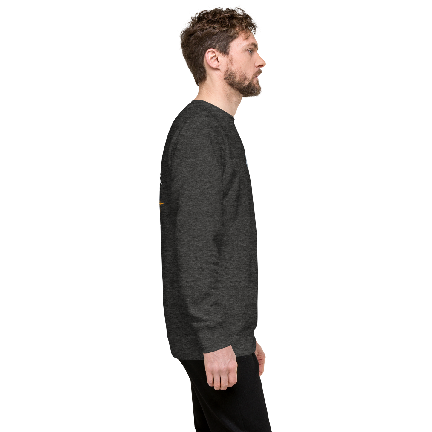 Essential Stylish Crewneck Premium Sweatshirt with "Lucky Worker" motif