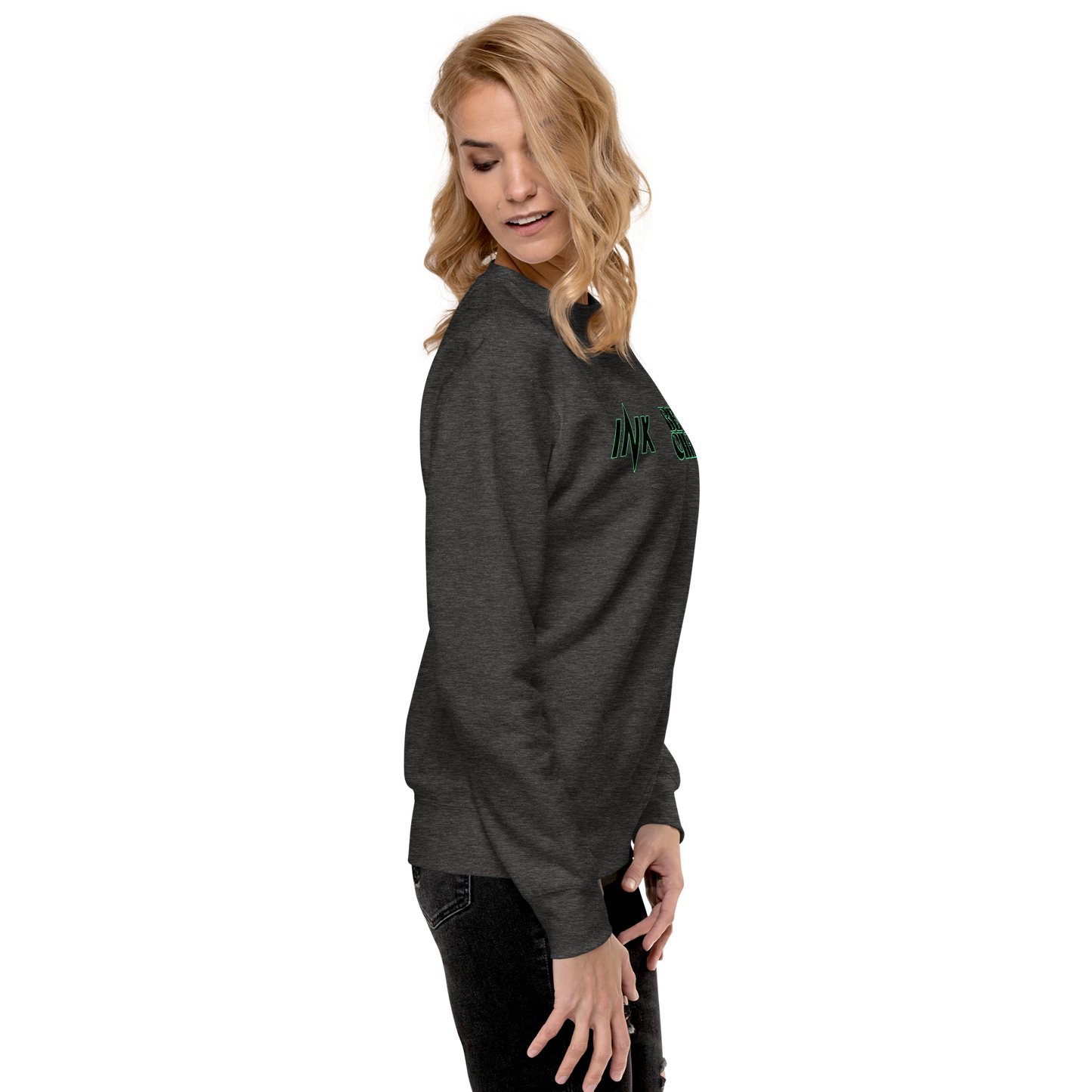 Essential Stylish Crewneck Premium Sweatshirt with "Be The Change" print