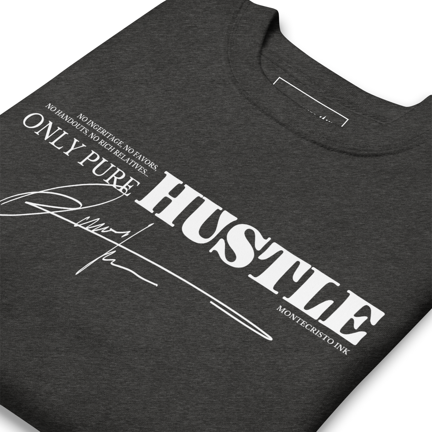 Essential Stylish Crewneck Premium Sweatshirt with "Only Pure Hustle" motif