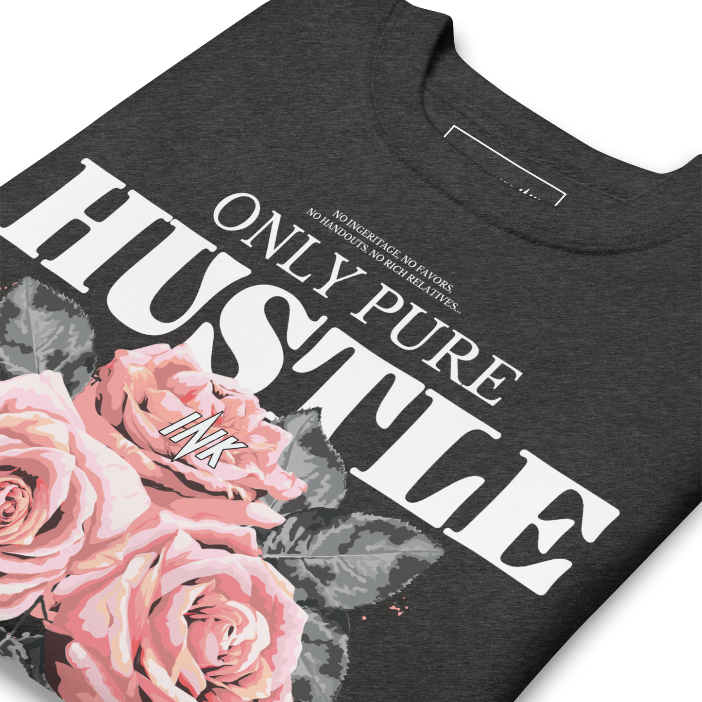 Essential Stylish Crewneck Premium Sweatshirt with "Only Pure Hustle" motif