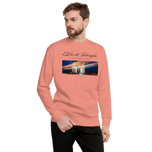 Essential Stylish Crewneck Premium Sweatshirt with "Arc de Triomphe" motif