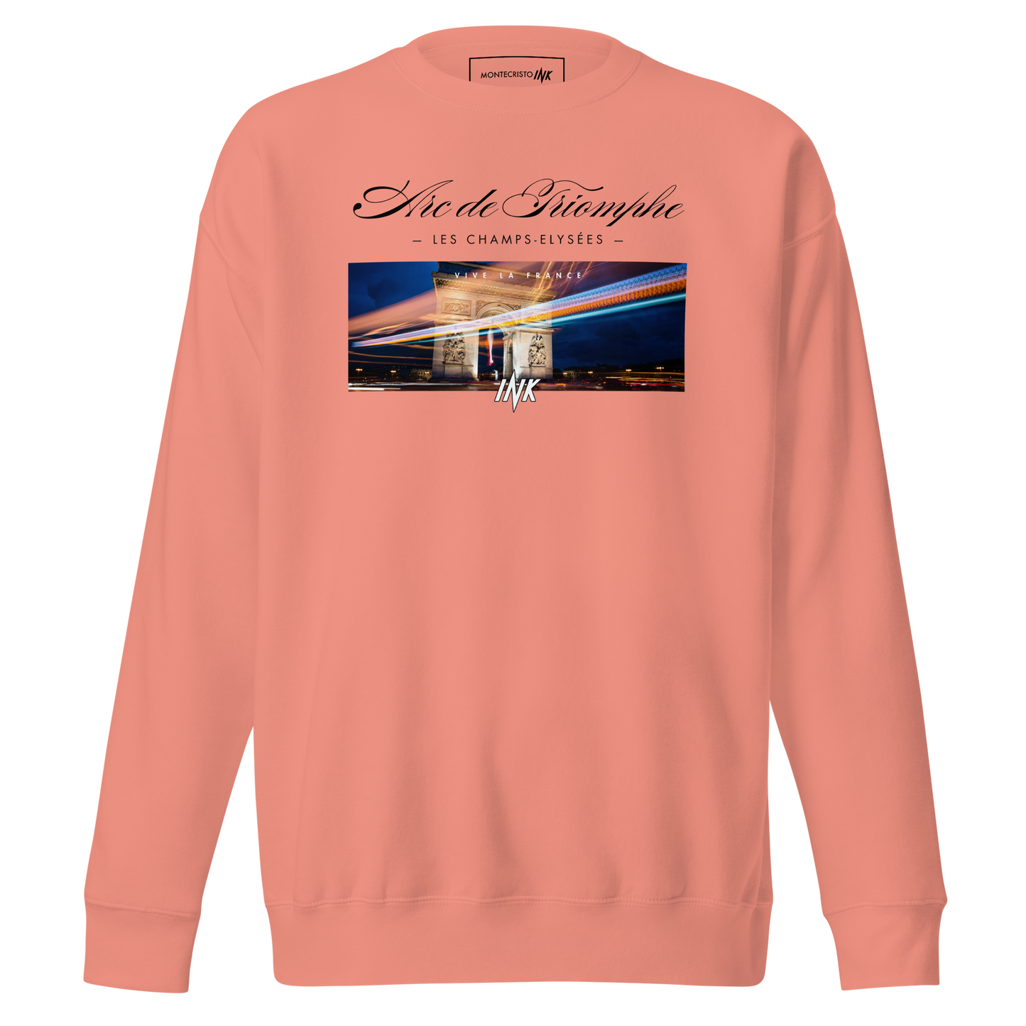 Essential Stylish Crewneck Premium Sweatshirt with "Arc de Triomphe" motif