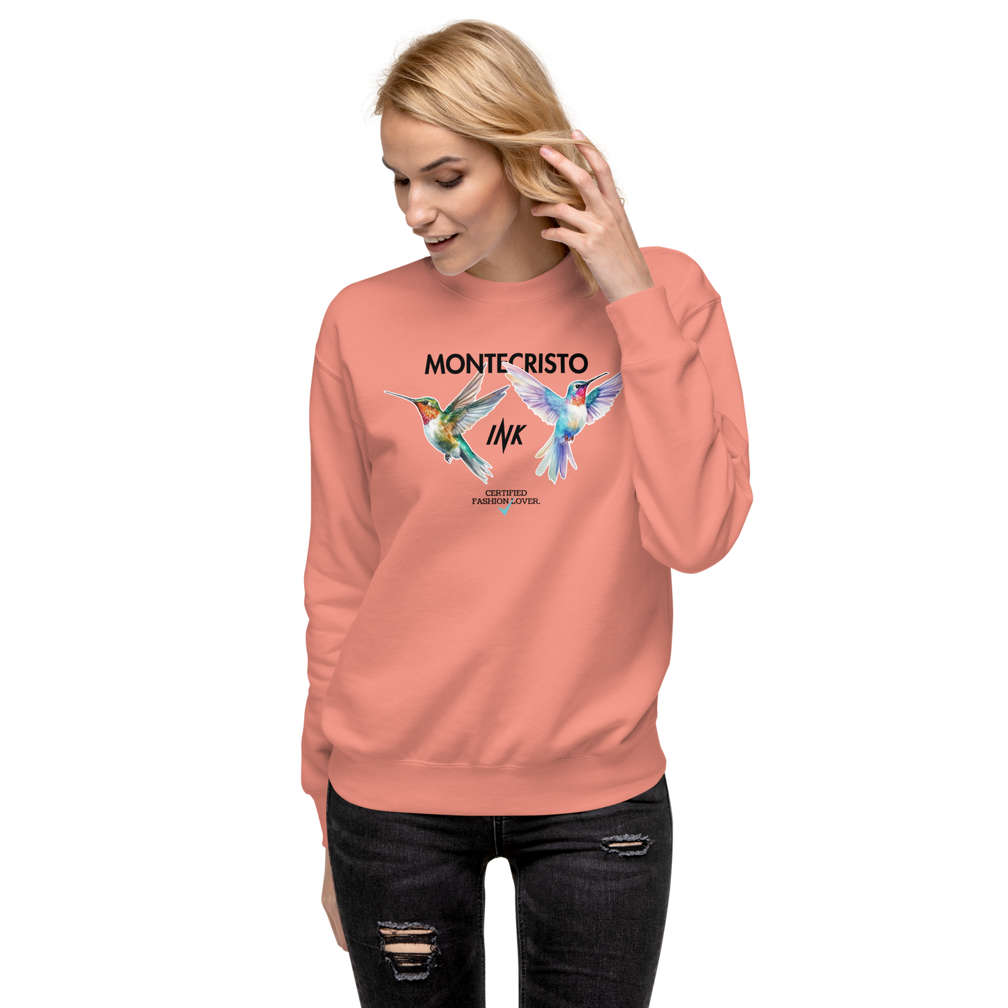 Essential Stylish Crewneck Premium Sweatshirt with "Certified Fashion Lover" motif