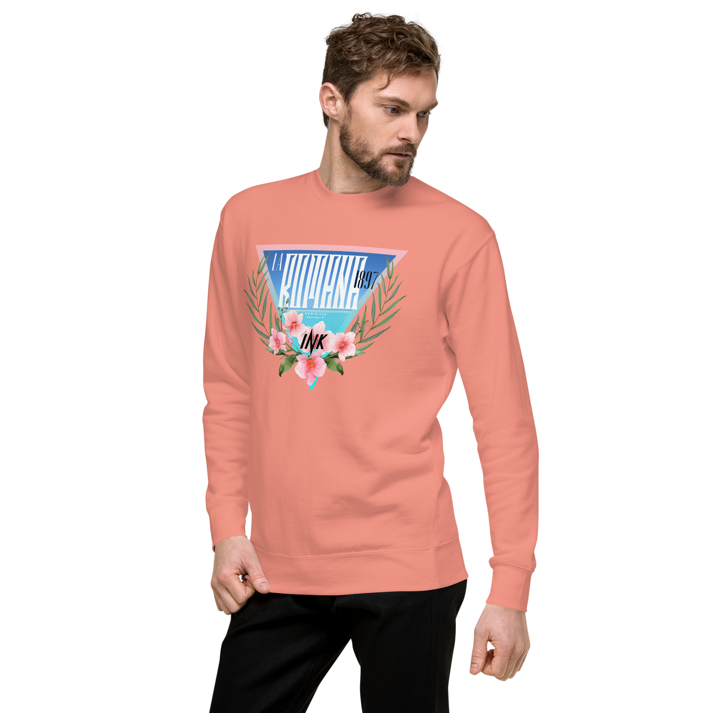 Essential Stylish Crewneck Premium Sweatshirt with “La Romana, 1897” motif