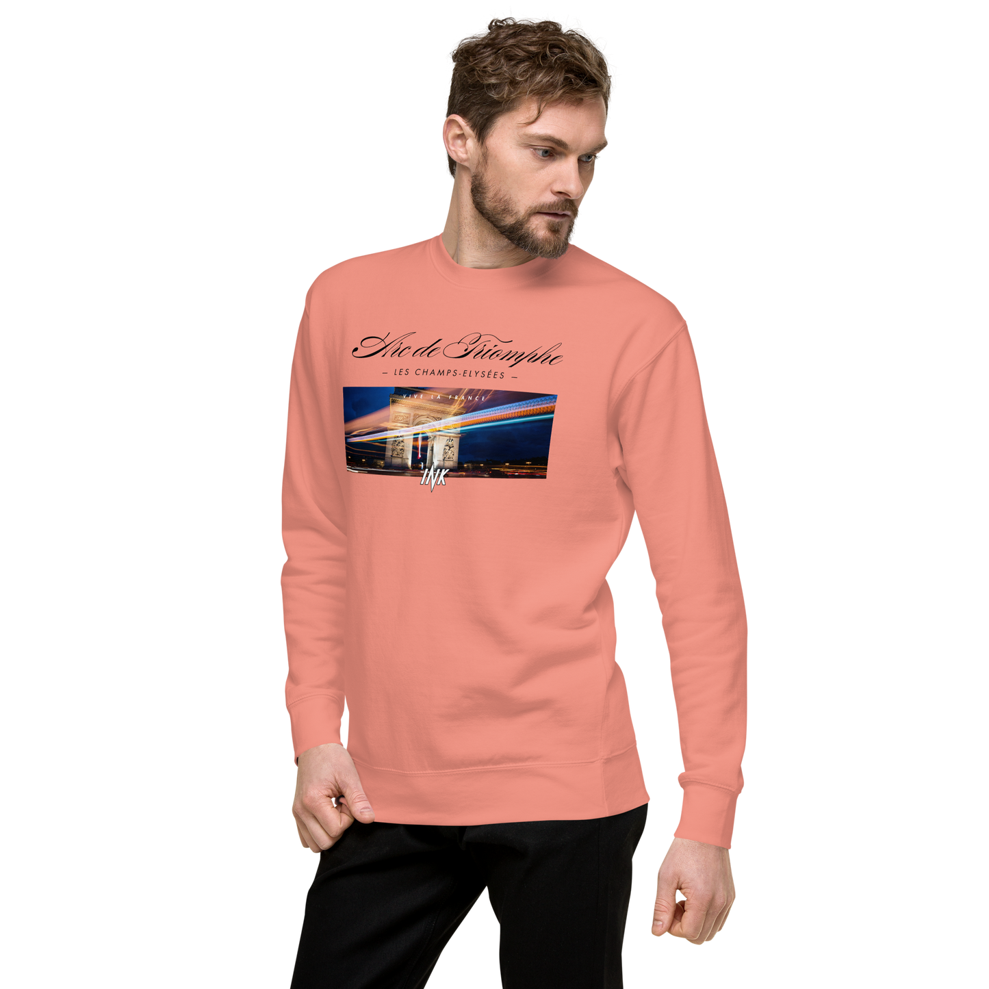 Essential Stylish Crewneck Premium Sweatshirt with "Arc de Triomphe" motif