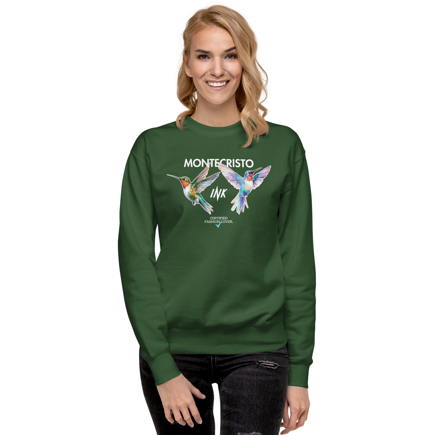 Essential Stylish Crewneck Premium Sweatshirt with "Certified Fashion Lover" motif