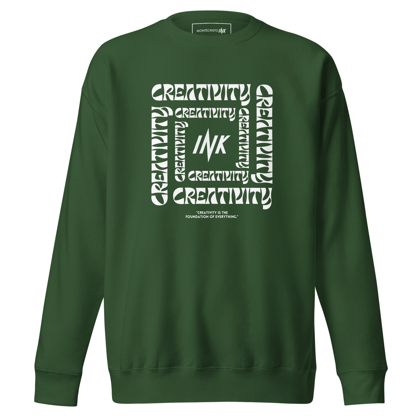 Essential Stylish Crewneck Premium Sweatshirt with "Cube of Creativity" print