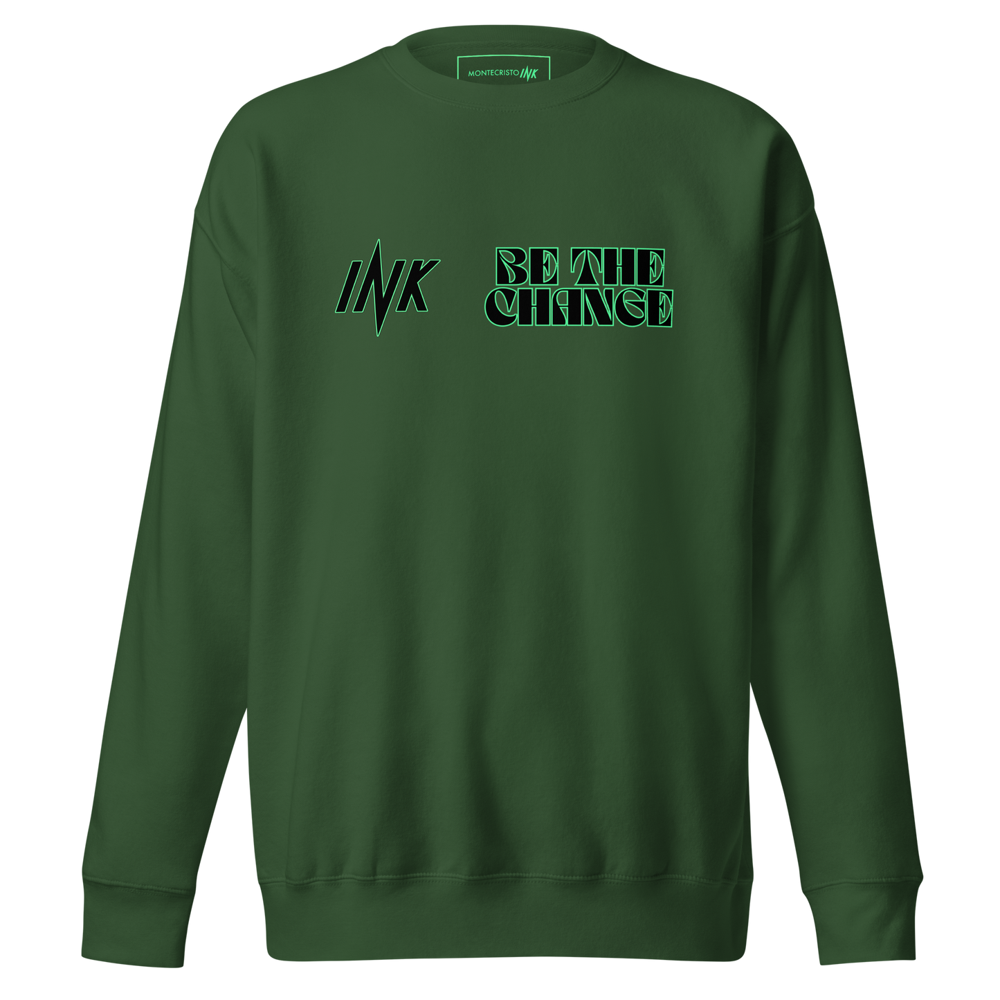 Essential Stylish Crewneck Premium Sweatshirt with "Be The Change" print