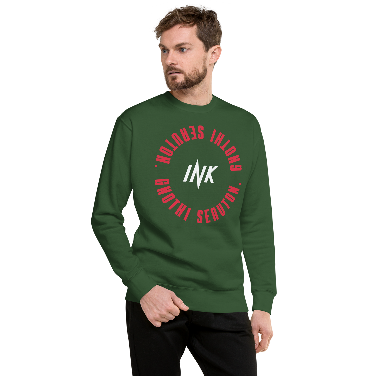 Essential Stylish Crewneck Premium Sweatshirt with "Know Yourself" design