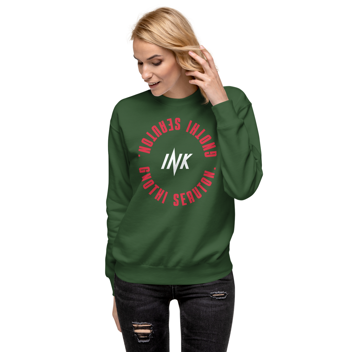 Essential Stylish Crewneck Premium Sweatshirt with "Know Yourself" design