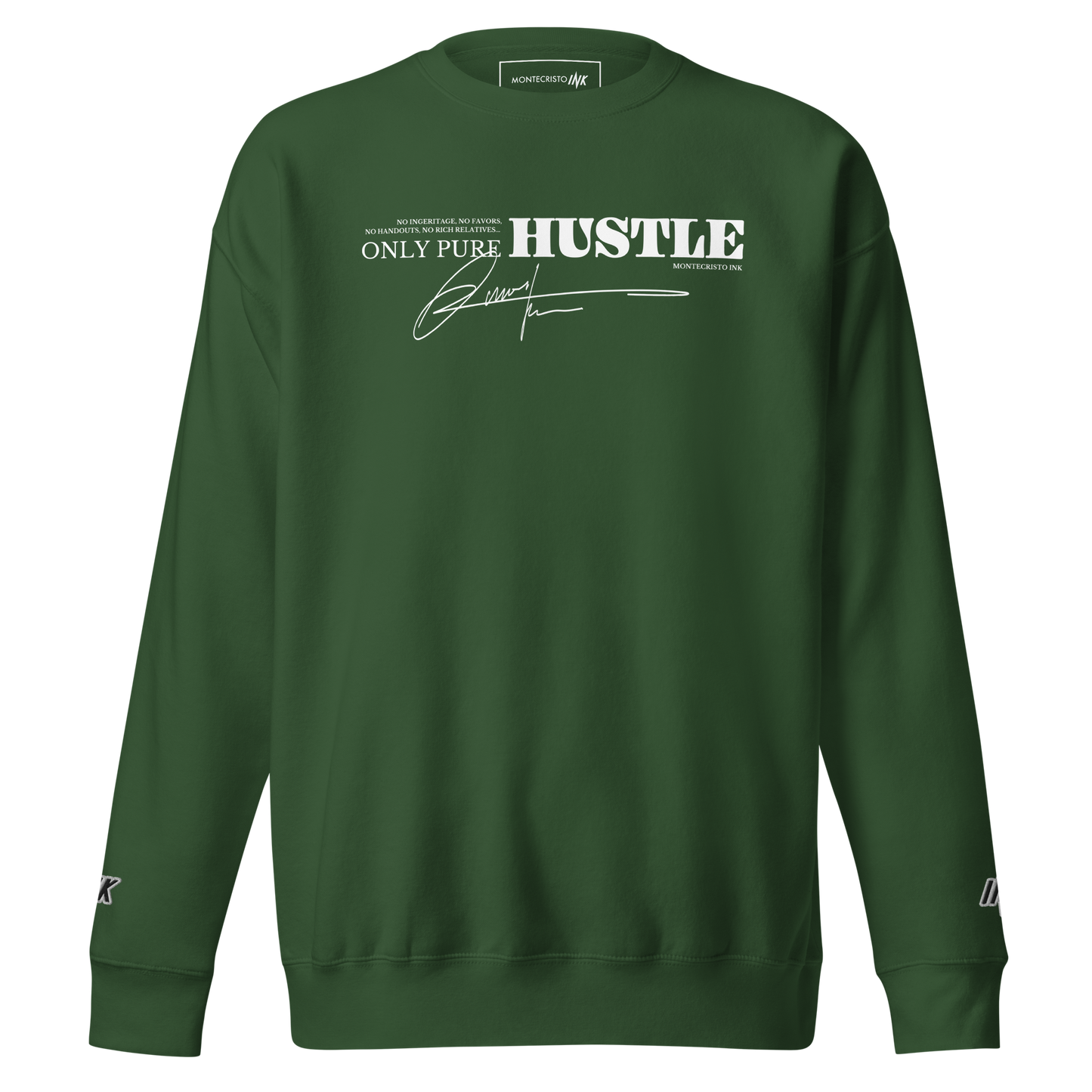 Essential Stylish Crewneck Premium Sweatshirt with "Only Pure Hustle" motif