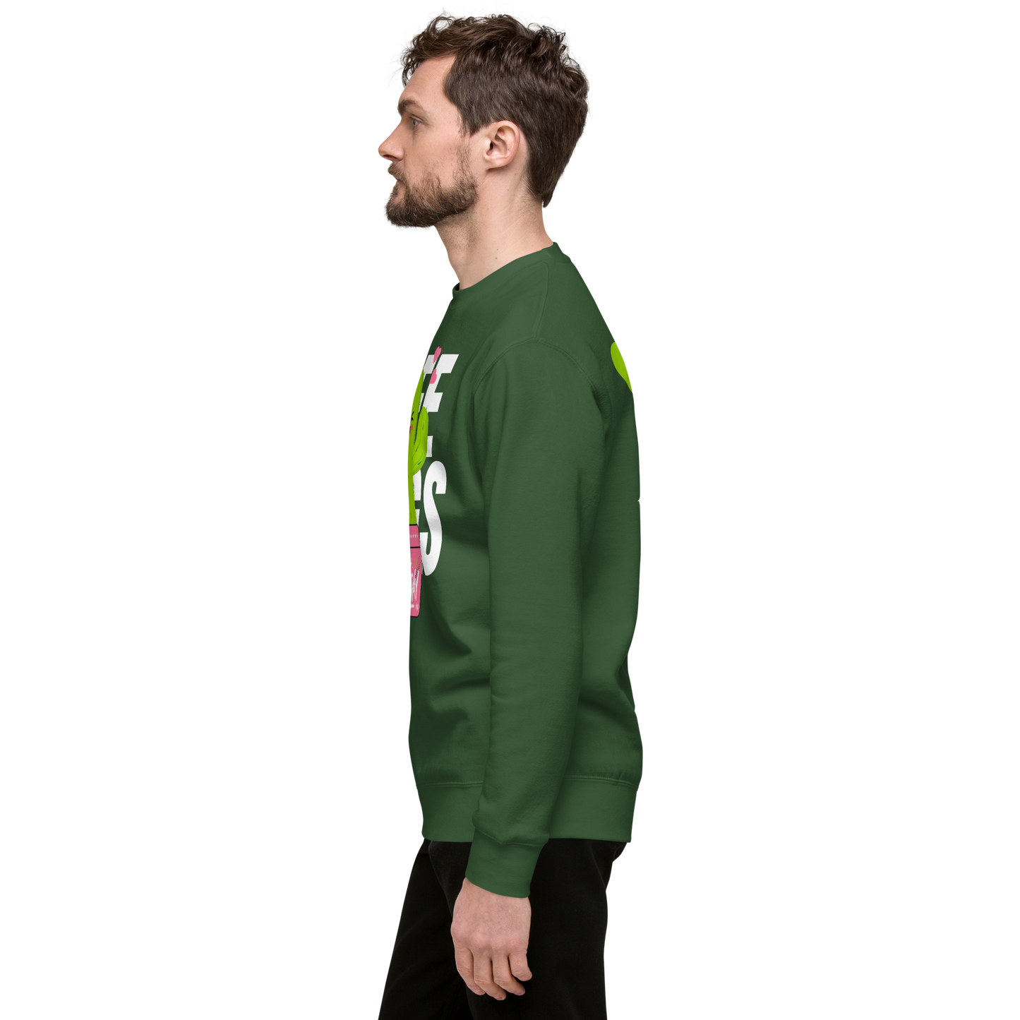 Essential Stylish Crewneck Premium Sweatshirt with "Free Hugs Today" design