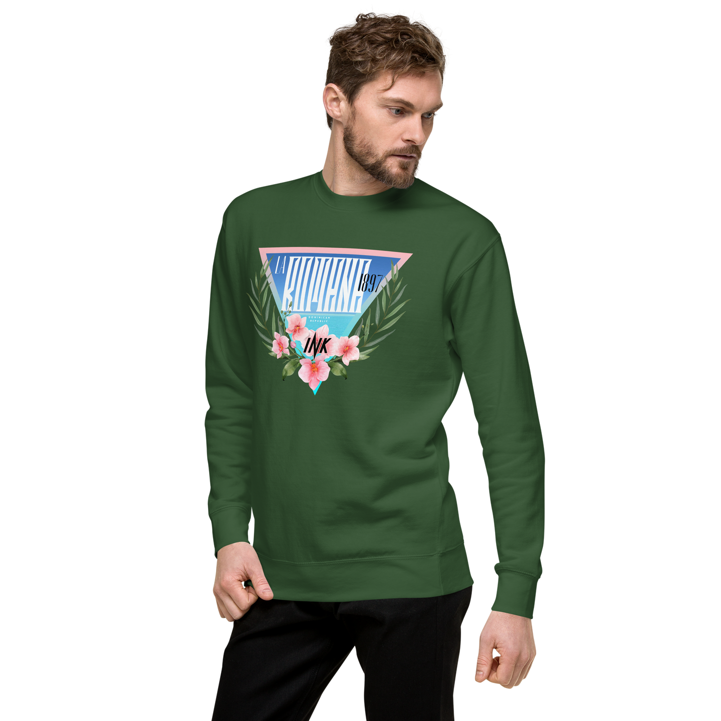 Essential Stylish Crewneck Premium Sweatshirt with “La Romana, 1897” motif