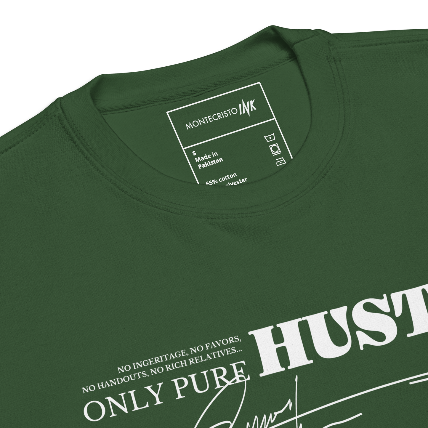 Essential Stylish Crewneck Premium Sweatshirt with "Only Pure Hustle" motif