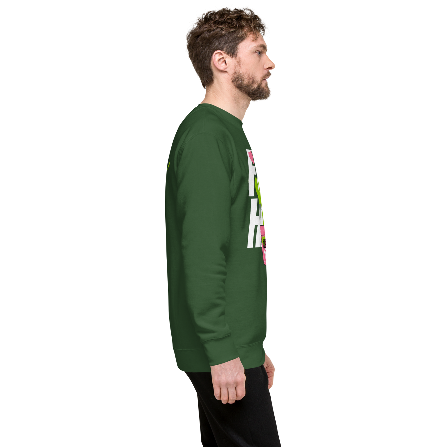 Essential Stylish Crewneck Premium Sweatshirt with "Free Hugs Today" design