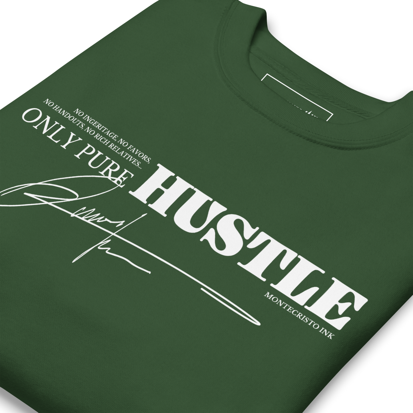 Essential Stylish Crewneck Premium Sweatshirt with "Only Pure Hustle" motif