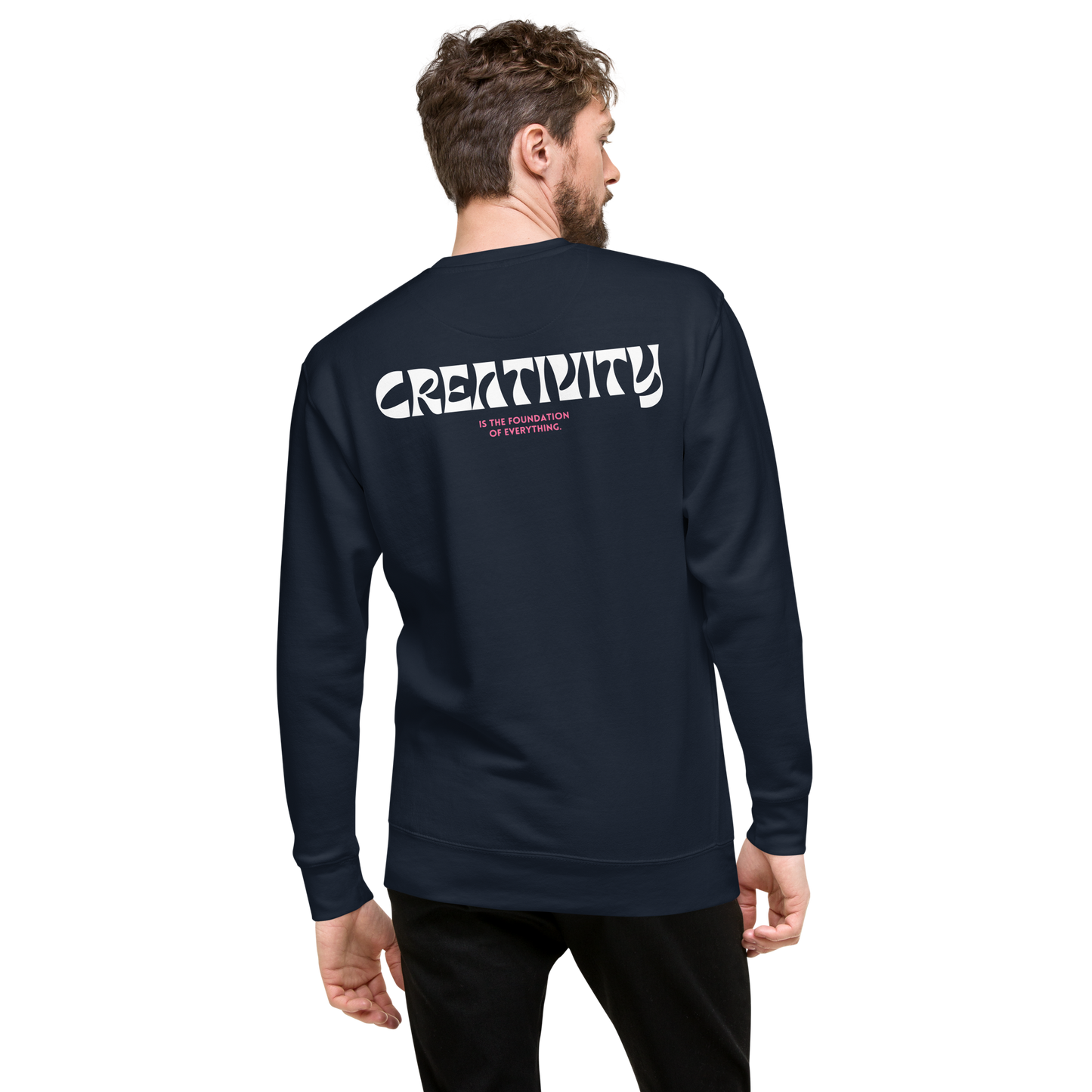 Essential Stylish Crewneck Premium Sweatshirt with "Cube of Creativity" print