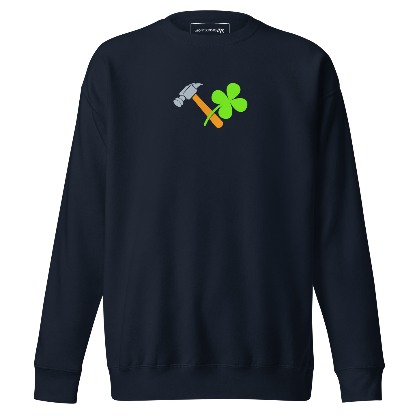 Essential Stylish Crewneck Premium Sweatshirt with "Lucky Worker" motif