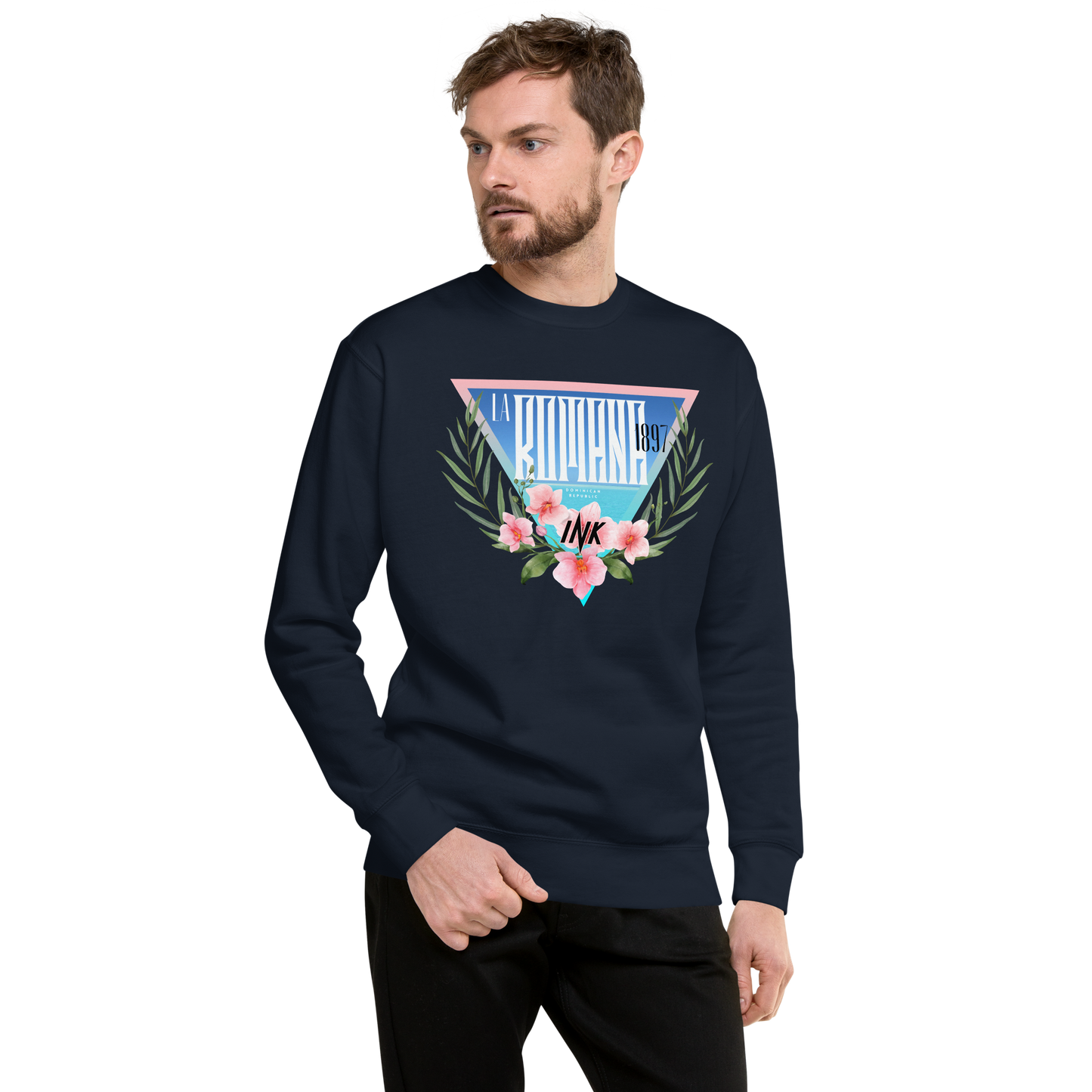 Essential Stylish Crewneck Premium Sweatshirt with “La Romana, 1897” motif