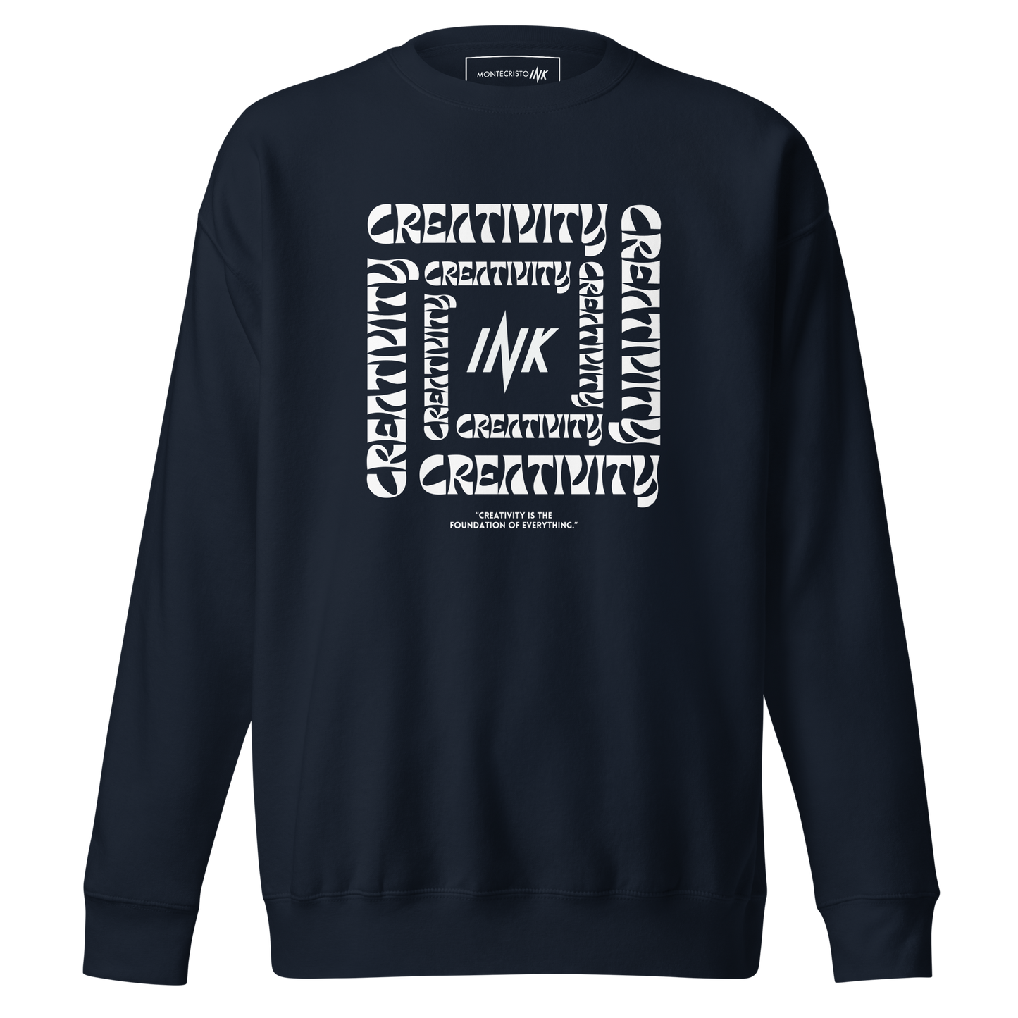 Essential Stylish Crewneck Premium Sweatshirt with "Cube of Creativity" print