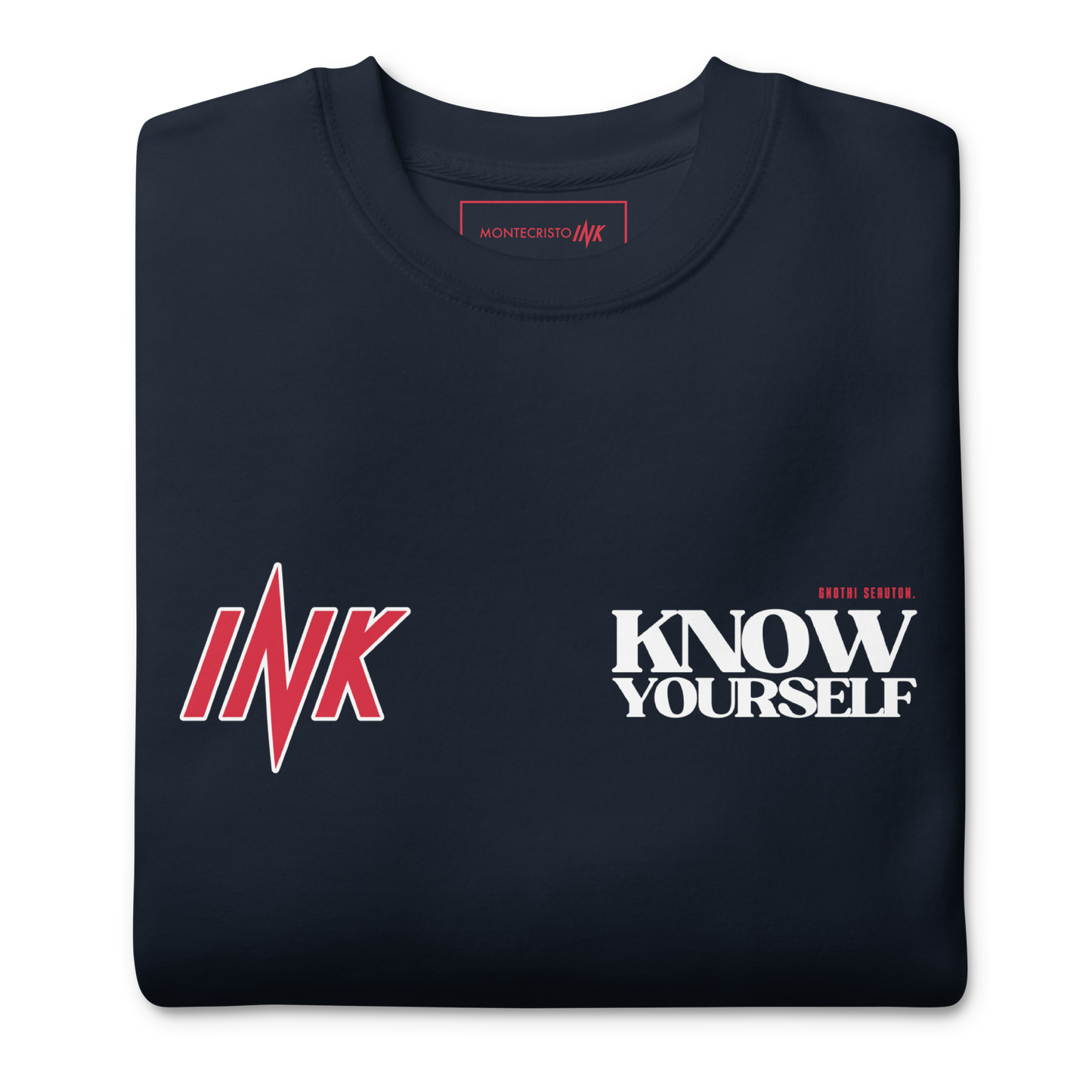 Essential Stylish Crewneck Premium Sweatshirt with "Know Yourself" design