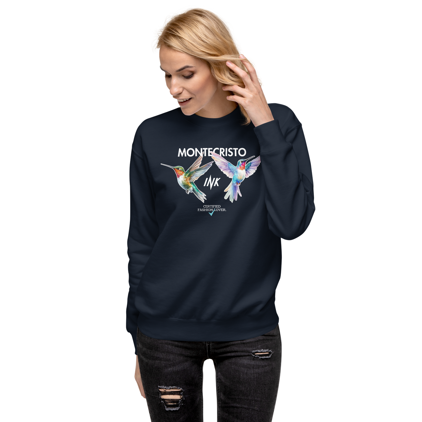 Essential Stylish Crewneck Premium Sweatshirt with "Certified Fashion Lover" motif