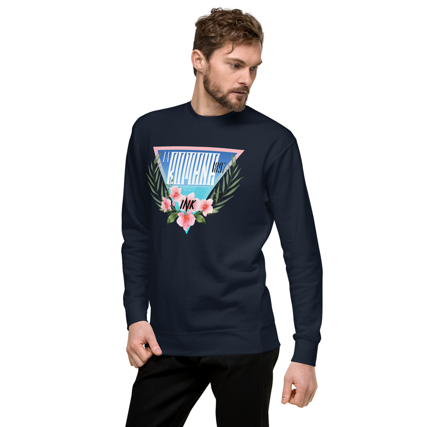 Essential Stylish Crewneck Premium Sweatshirt with “La Romana, 1897” motif