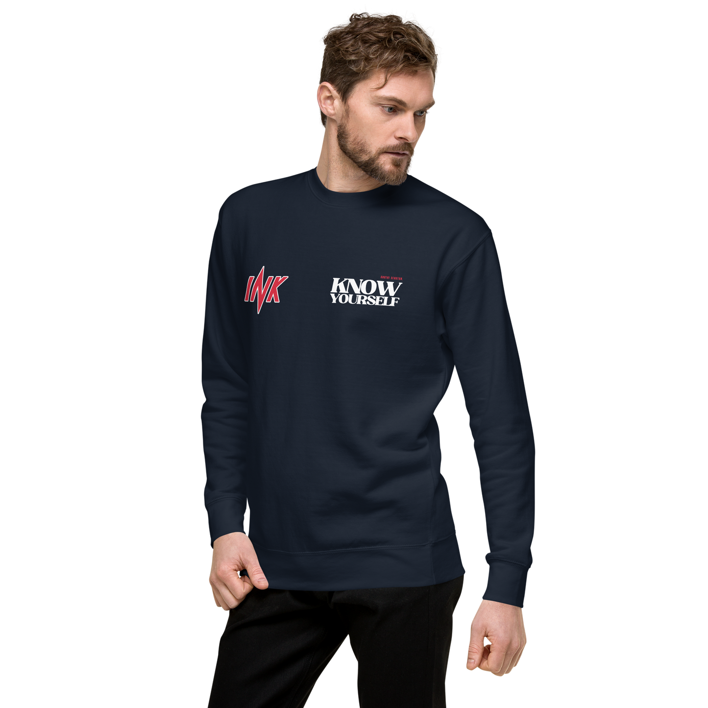 Essential Stylish Crewneck Premium Sweatshirt with "Know Yourself" design