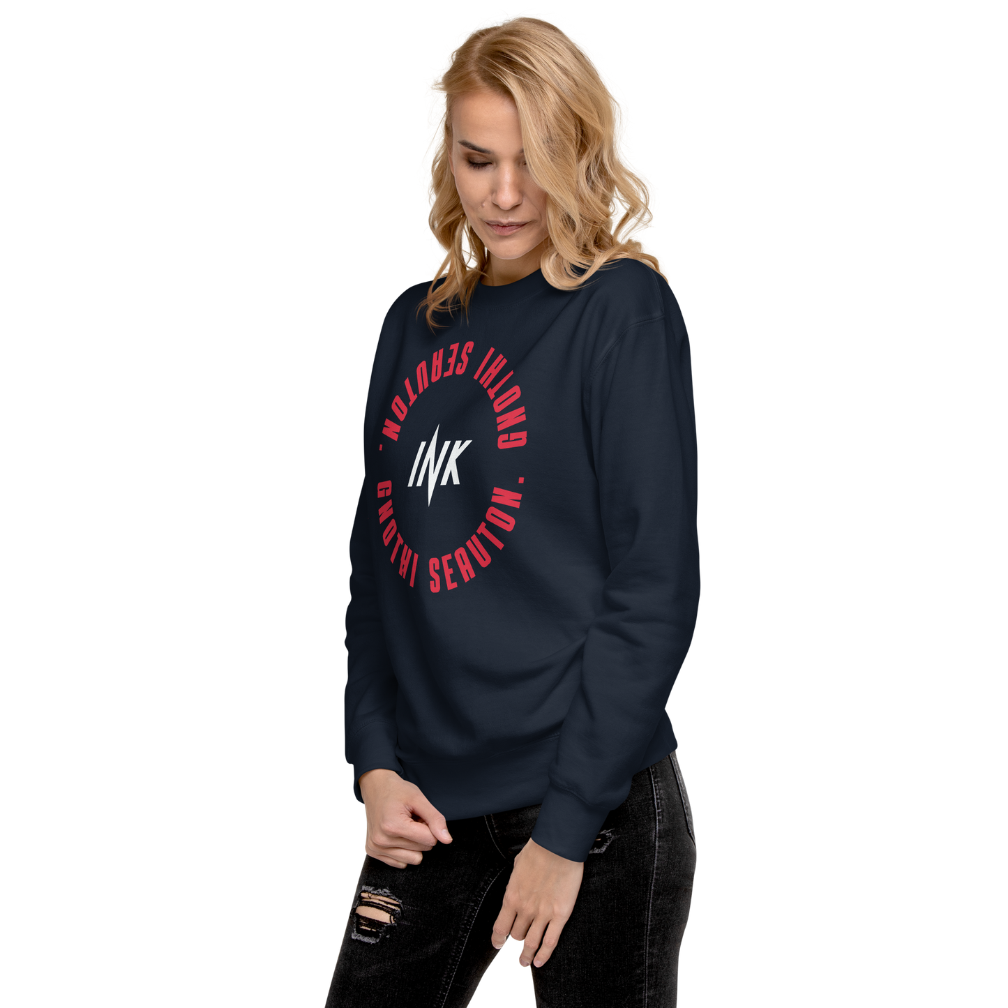 Essential Stylish Crewneck Premium Sweatshirt with "Know Yourself" design