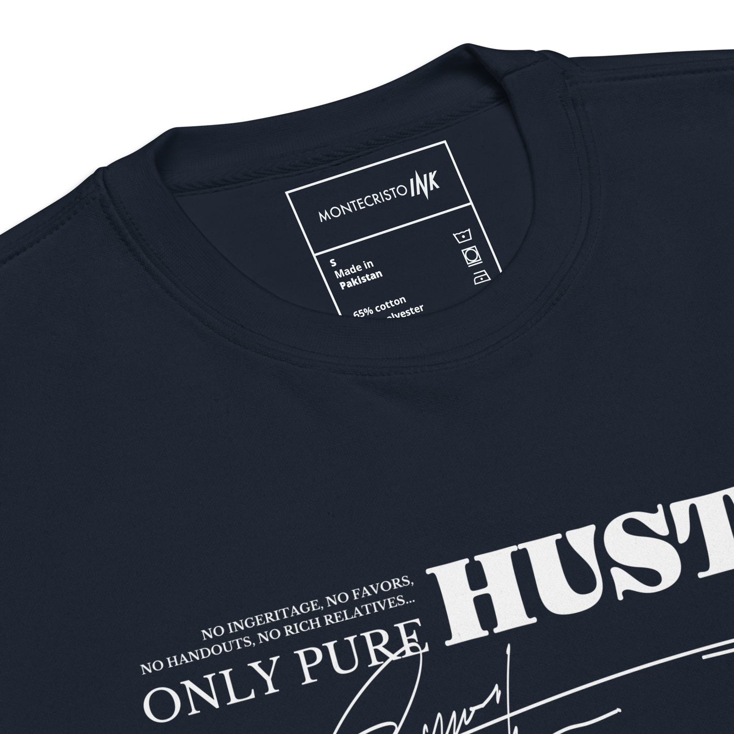 Essential Stylish Crewneck Premium Sweatshirt with "Only Pure Hustle" motif