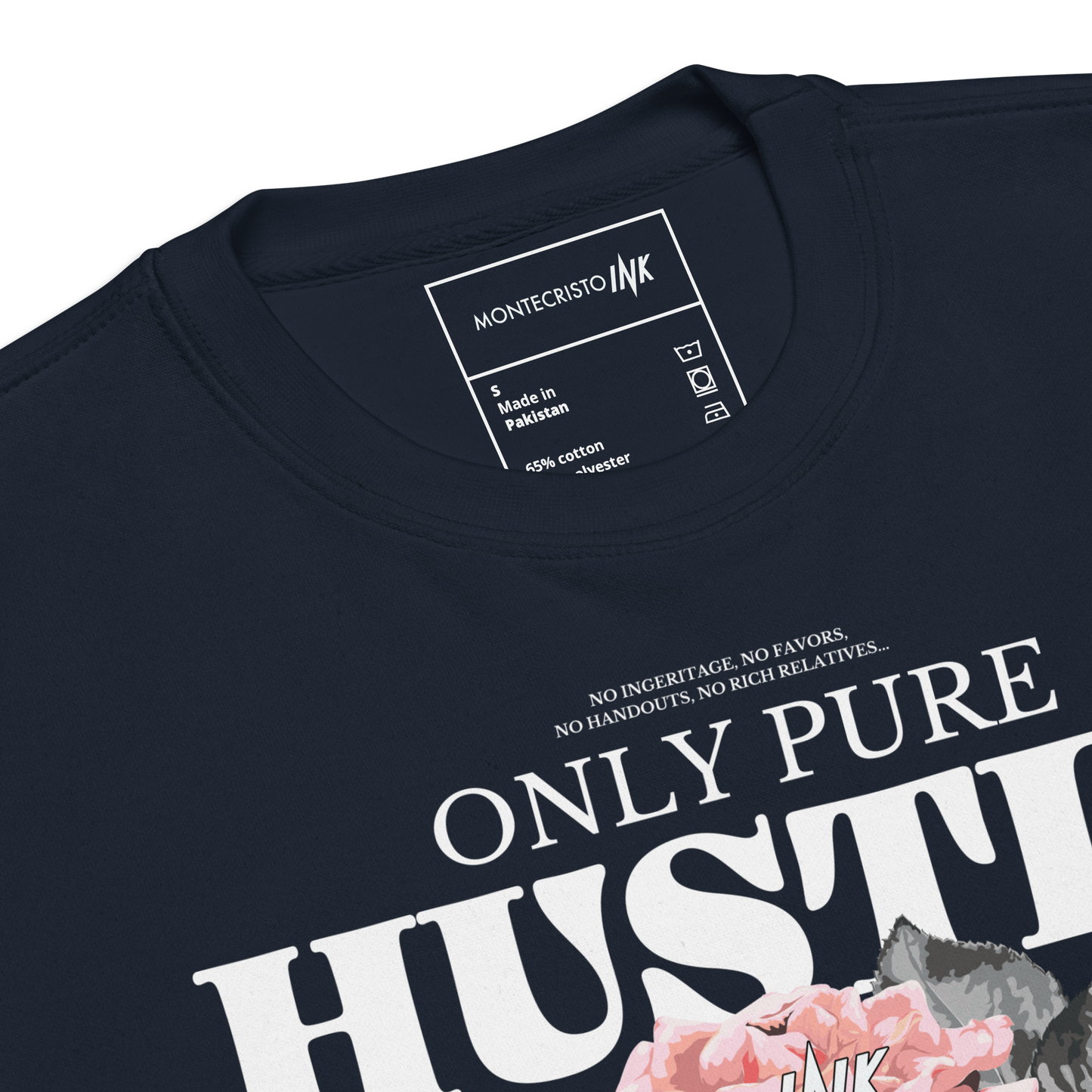 Essential Stylish Crewneck Premium Sweatshirt with "Only Pure Hustle" motif