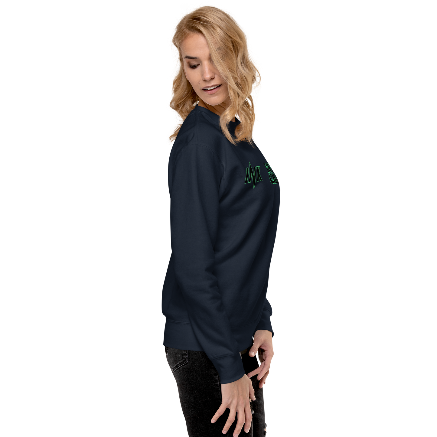 Essential Stylish Crewneck Premium Sweatshirt with "Be The Change" print