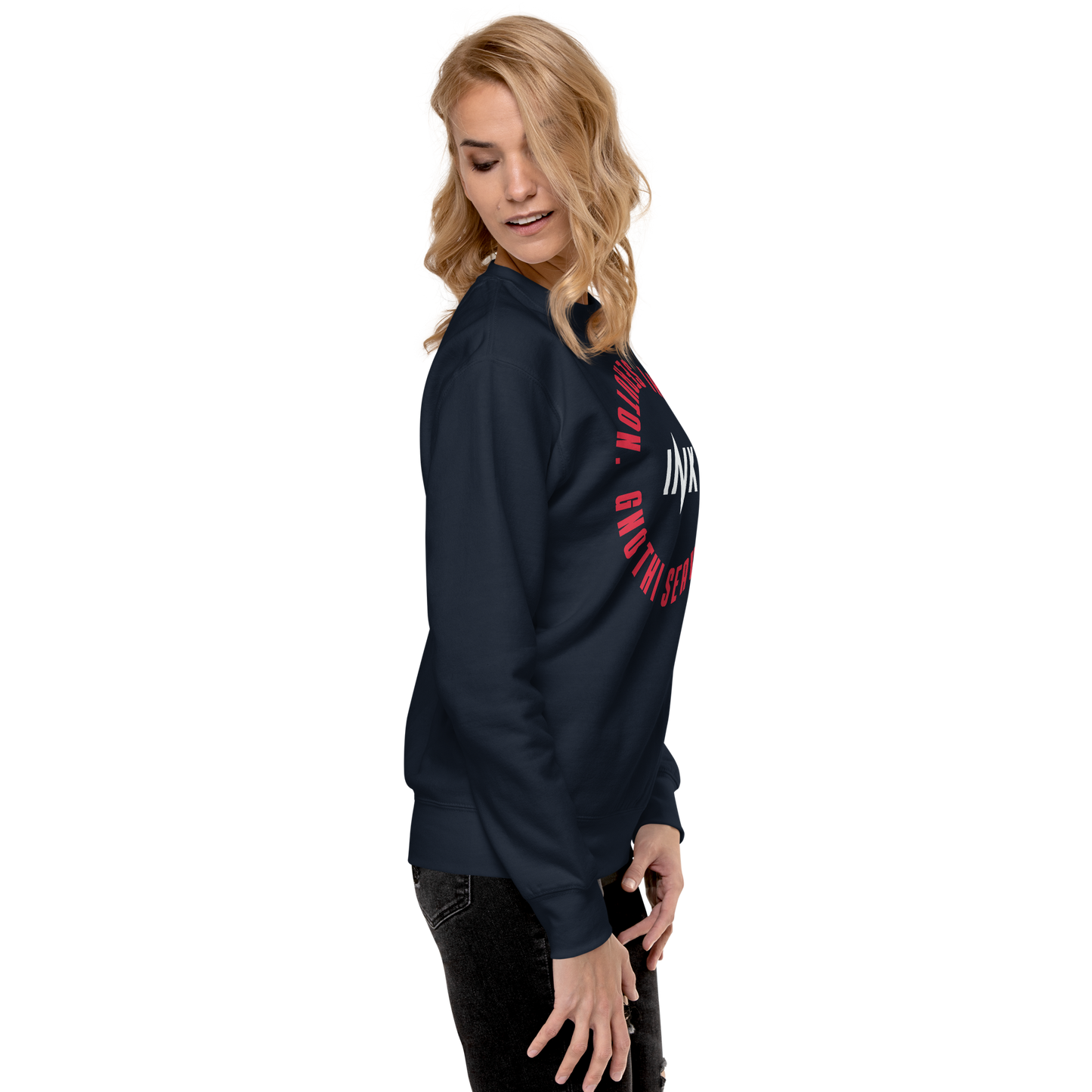 Essential Stylish Crewneck Premium Sweatshirt with "Know Yourself" design