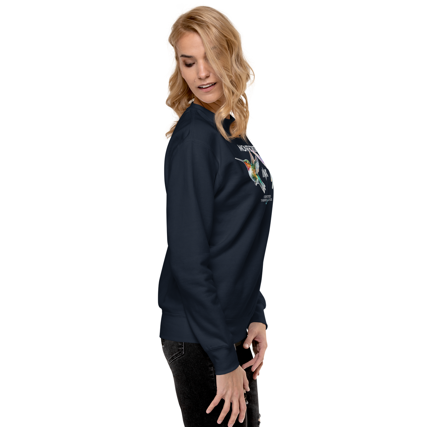 Essential Stylish Crewneck Premium Sweatshirt with "Certified Fashion Lover" motif