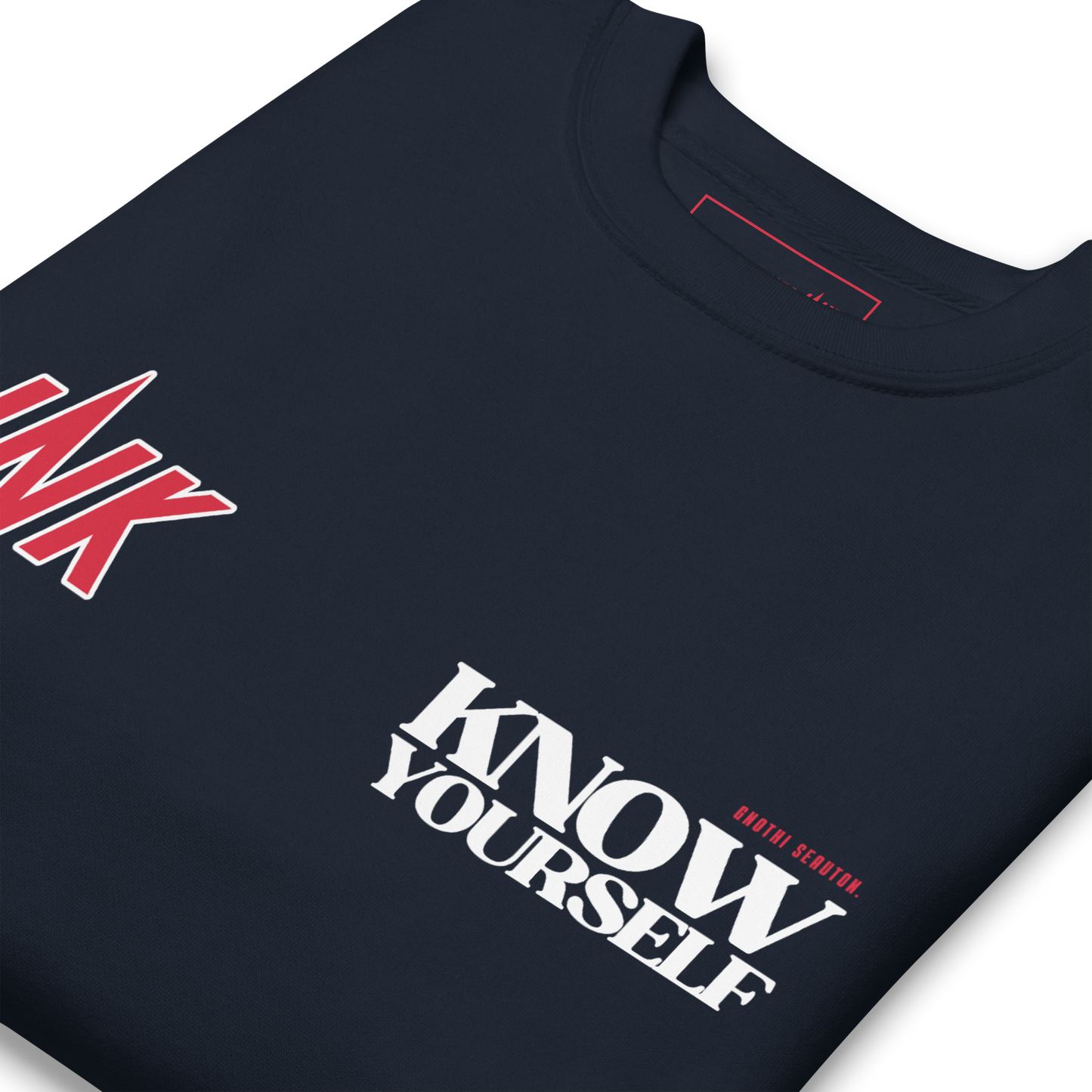 Essential Stylish Crewneck Premium Sweatshirt with "Know Yourself" design