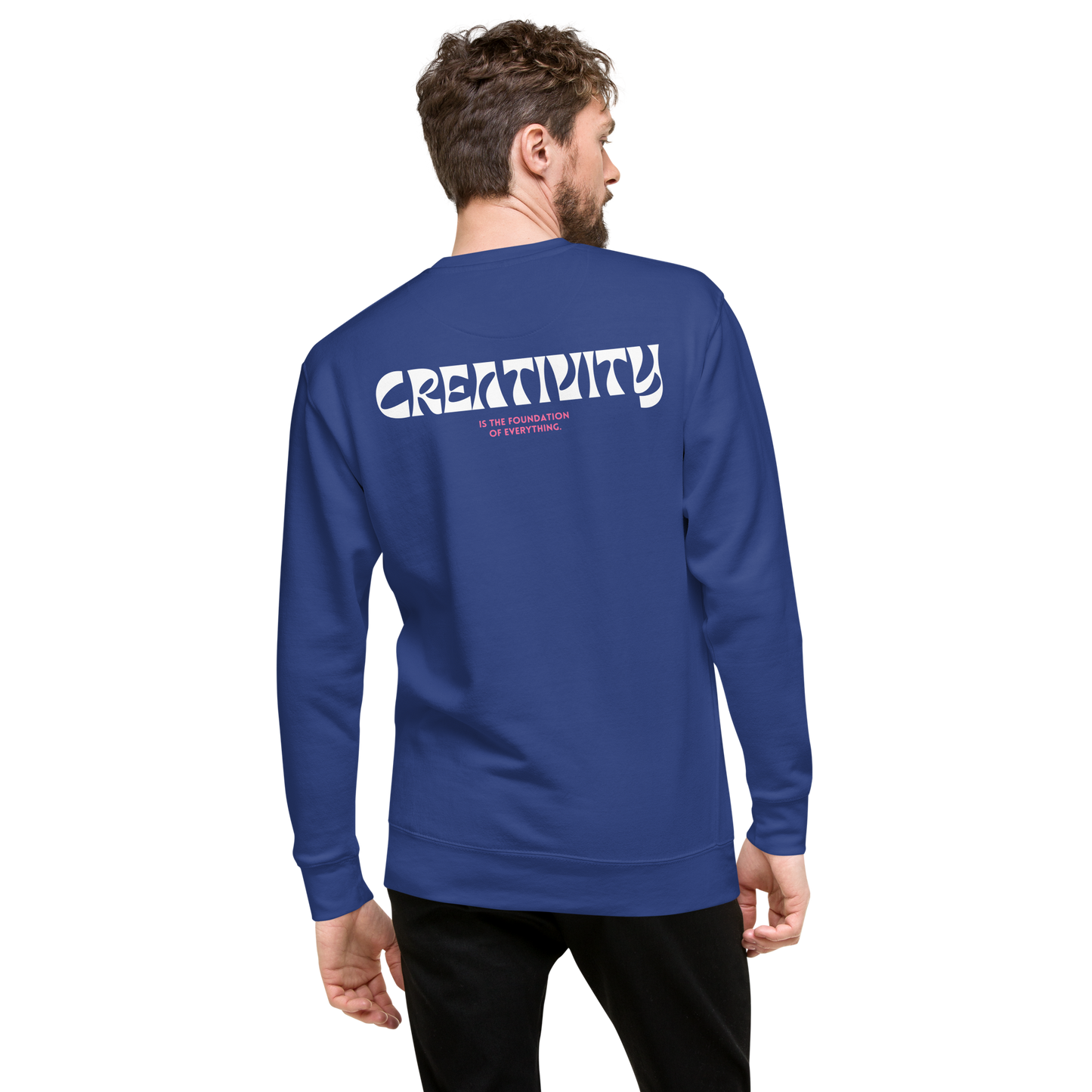 Essential Stylish Crewneck Premium Sweatshirt with "Cube of Creativity" print