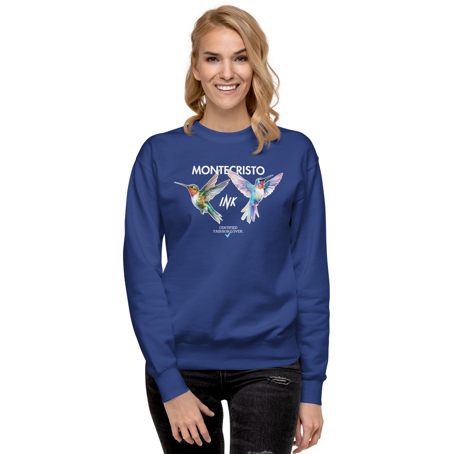 Essential Stylish Crewneck Premium Sweatshirt with "Certified Fashion Lover" motif