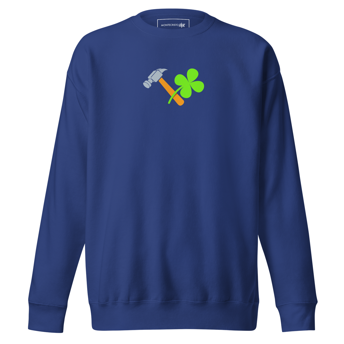 Essential Stylish Crewneck Premium Sweatshirt with "Lucky Worker" motif