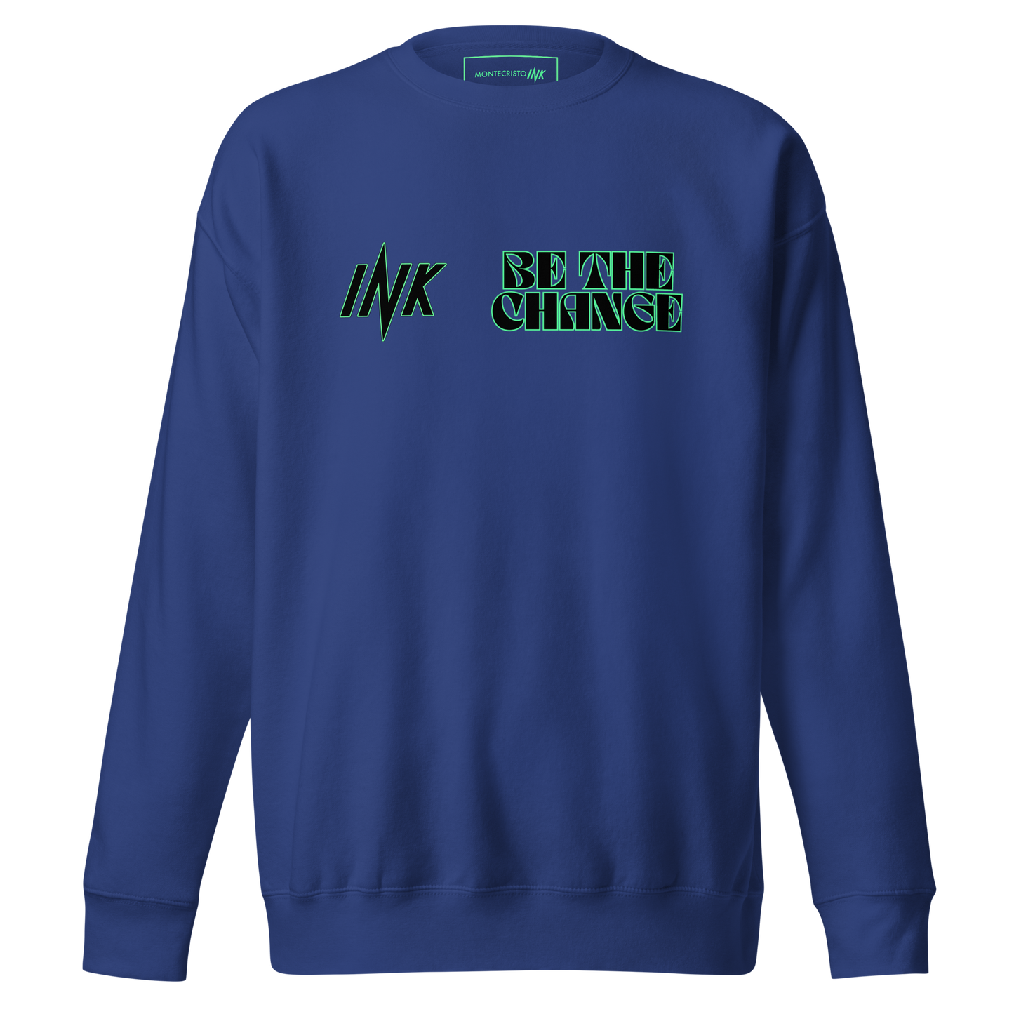 Essential Stylish Crewneck Premium Sweatshirt with "Be The Change" print