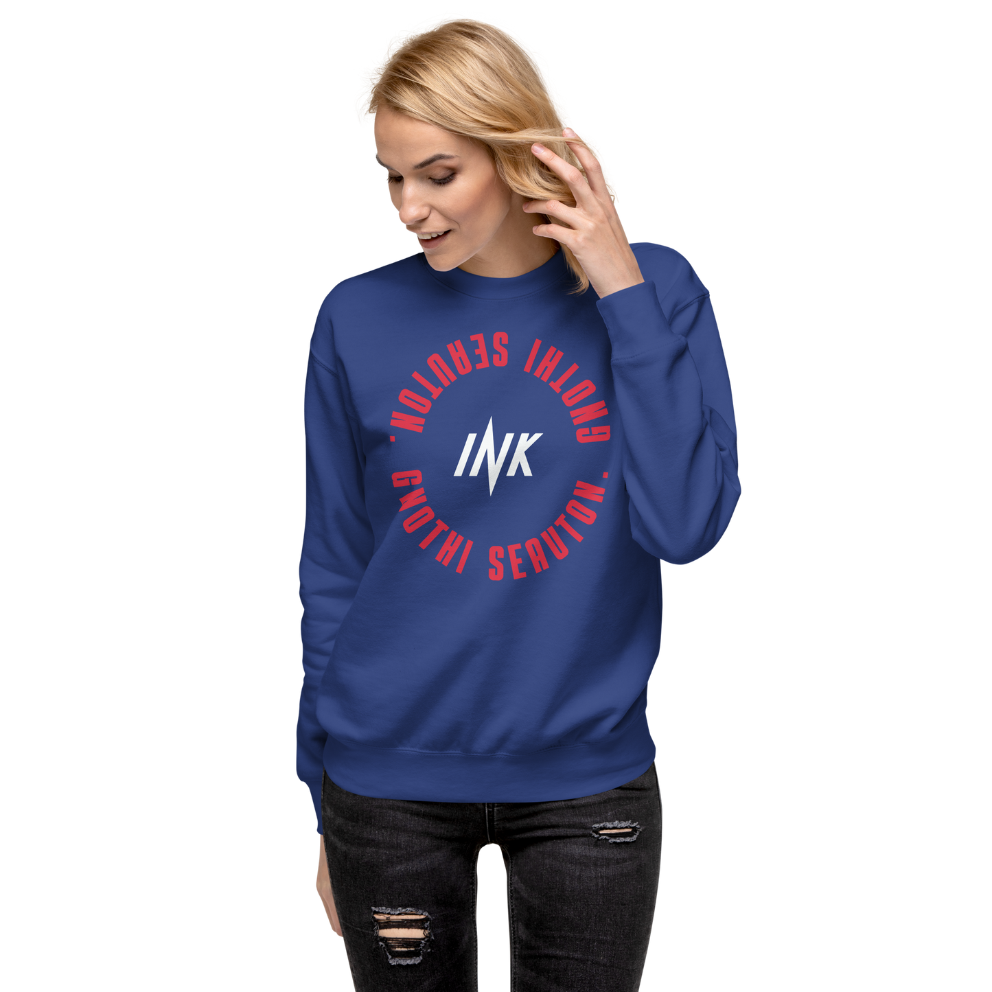 Essential Stylish Crewneck Premium Sweatshirt with "Know Yourself" design