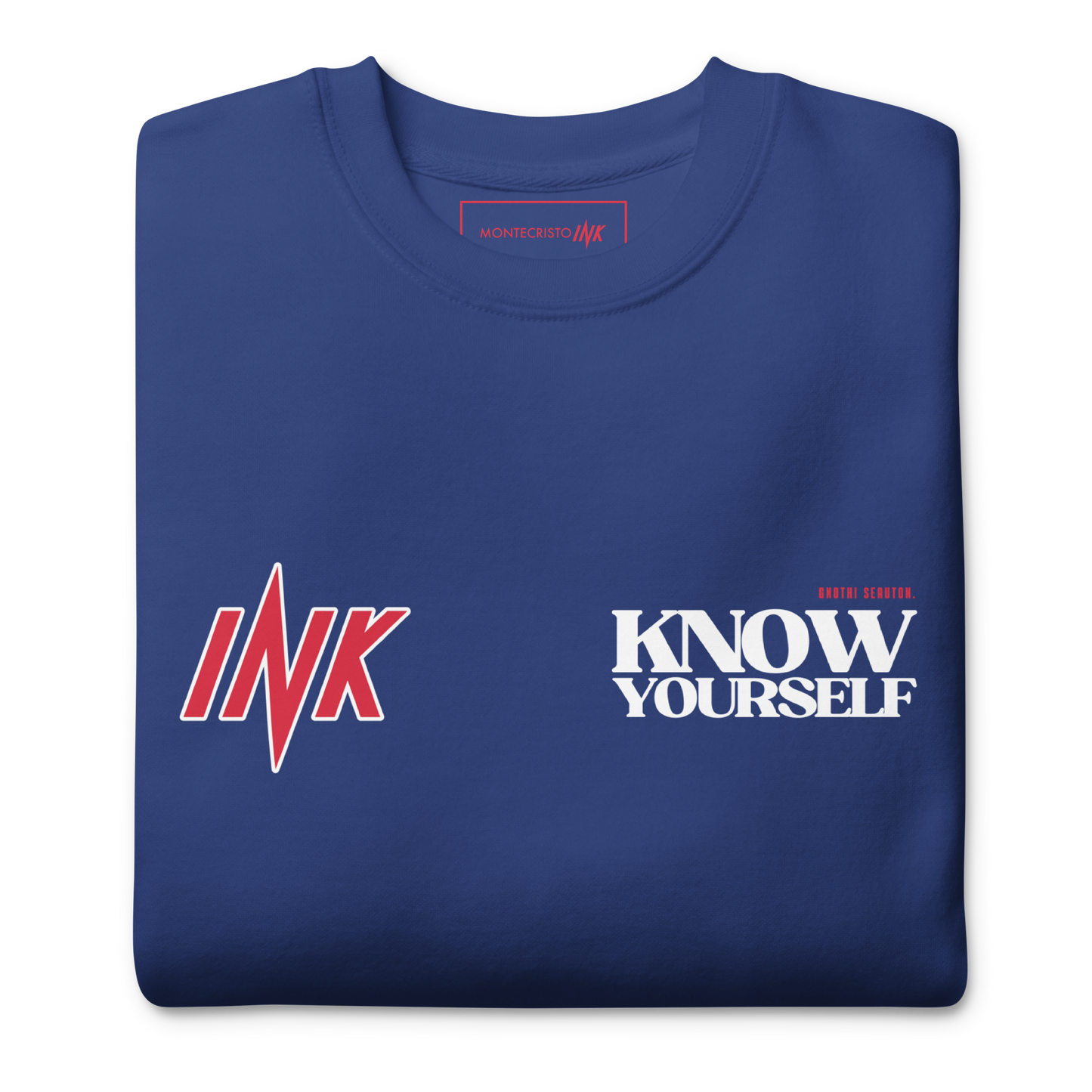 Essential Stylish Crewneck Premium Sweatshirt with "Know Yourself" design