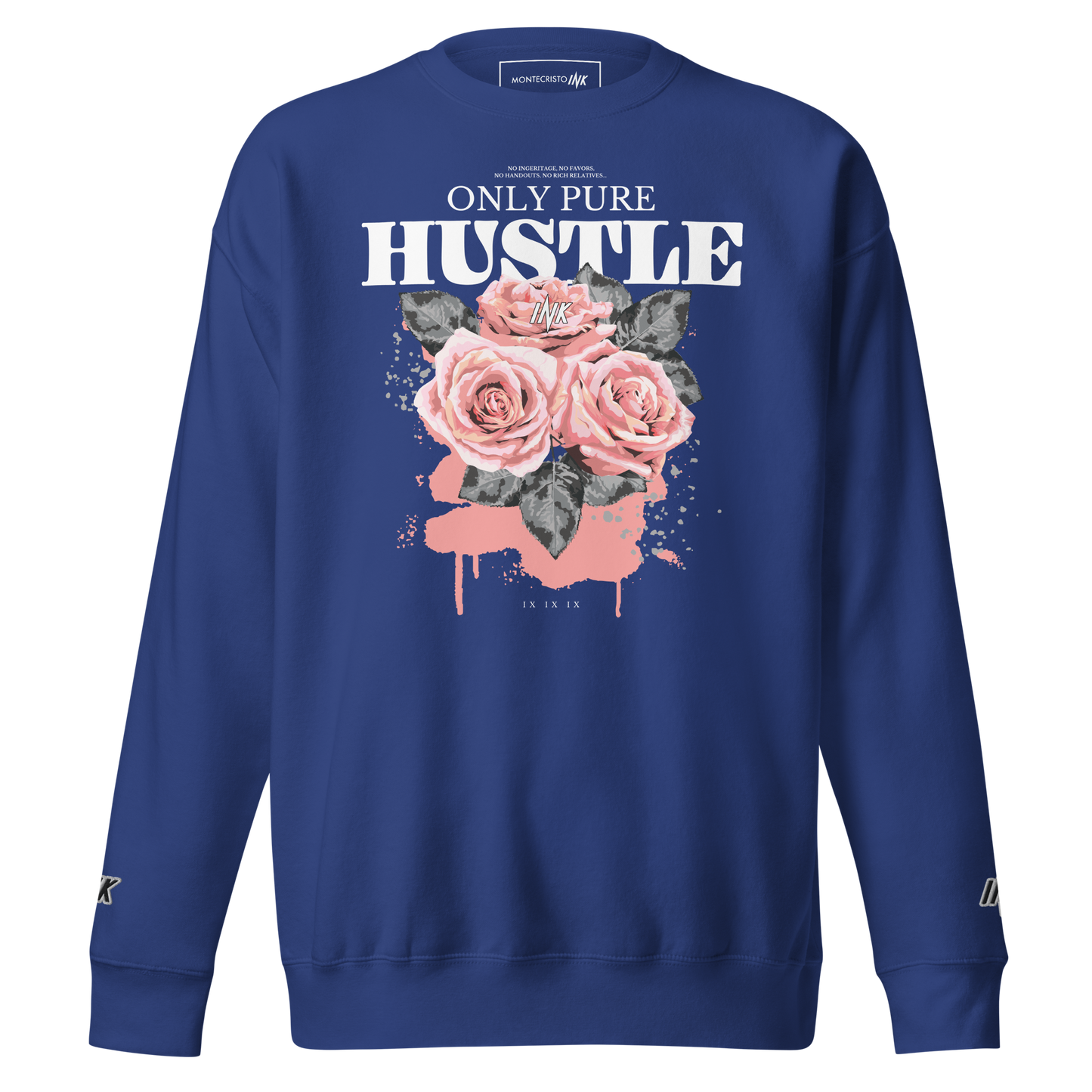 Essential Stylish Crewneck Premium Sweatshirt with "Only Pure Hustle" motif