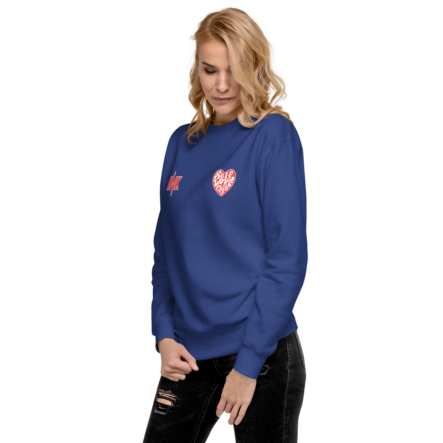 Essential Stylish Crewneck Premium Sweatshirt with "Self Love Club" motif