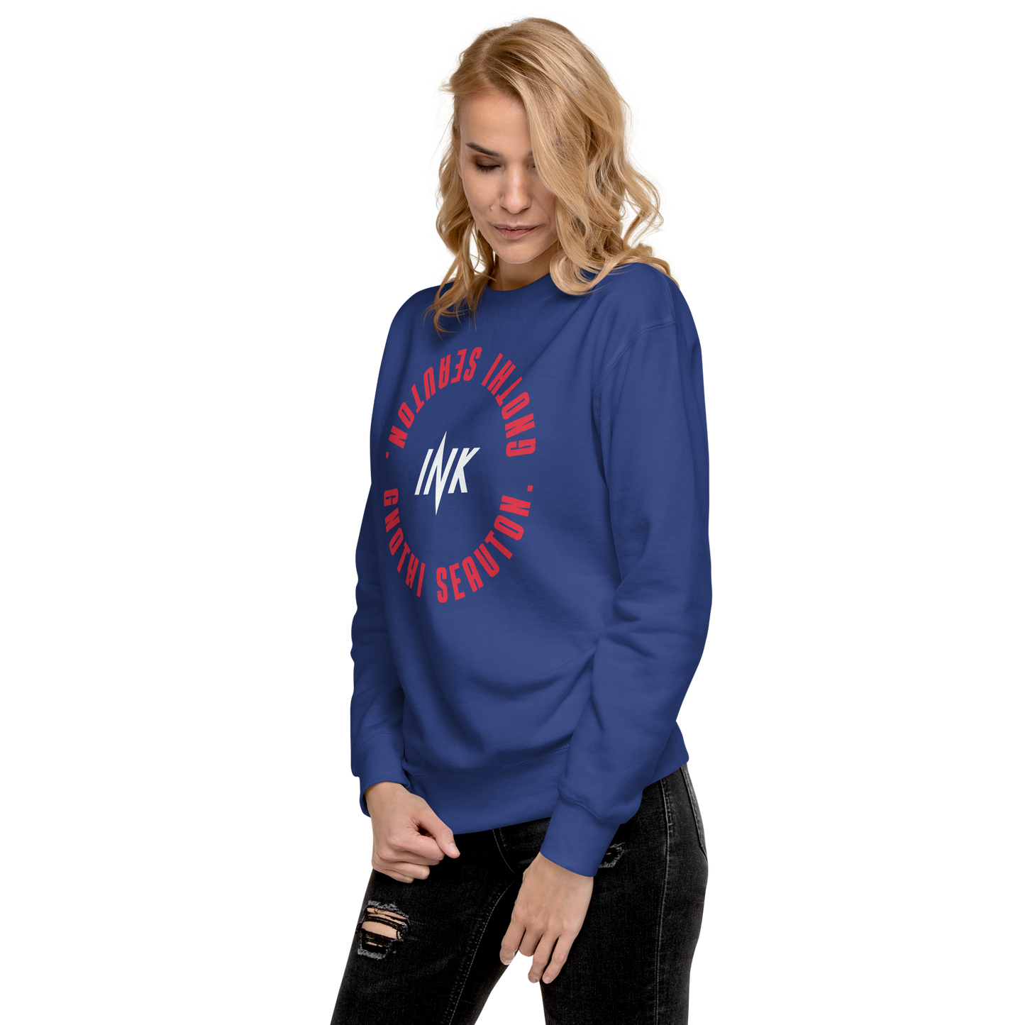 Essential Stylish Crewneck Premium Sweatshirt with "Know Yourself" design