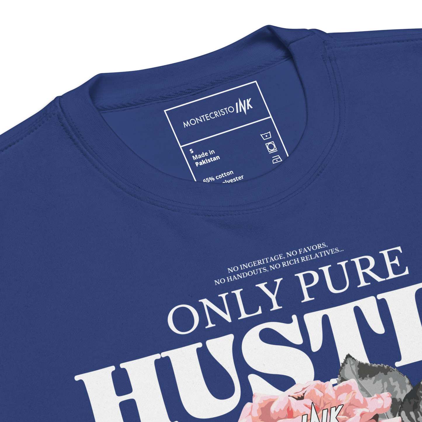 Essential Stylish Crewneck Premium Sweatshirt with "Only Pure Hustle" motif