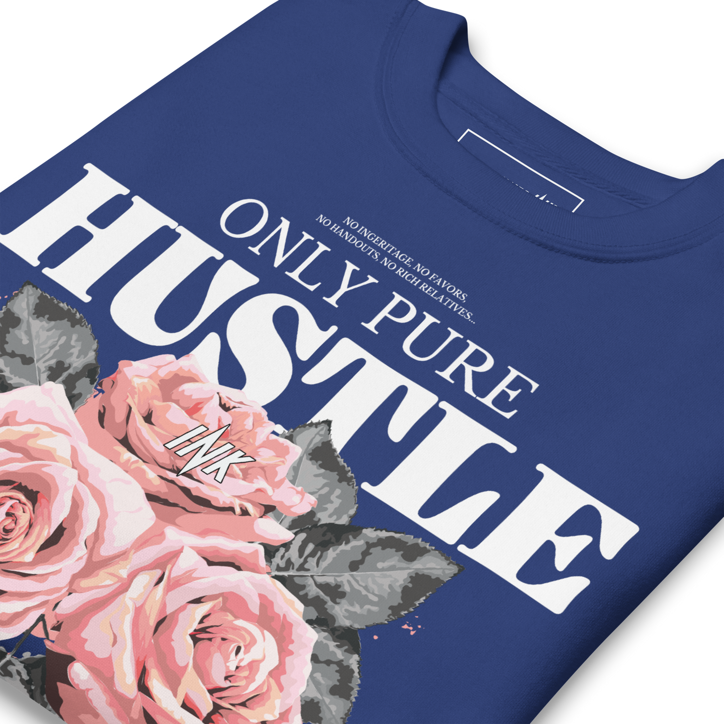 Essential Stylish Crewneck Premium Sweatshirt with "Only Pure Hustle" motif