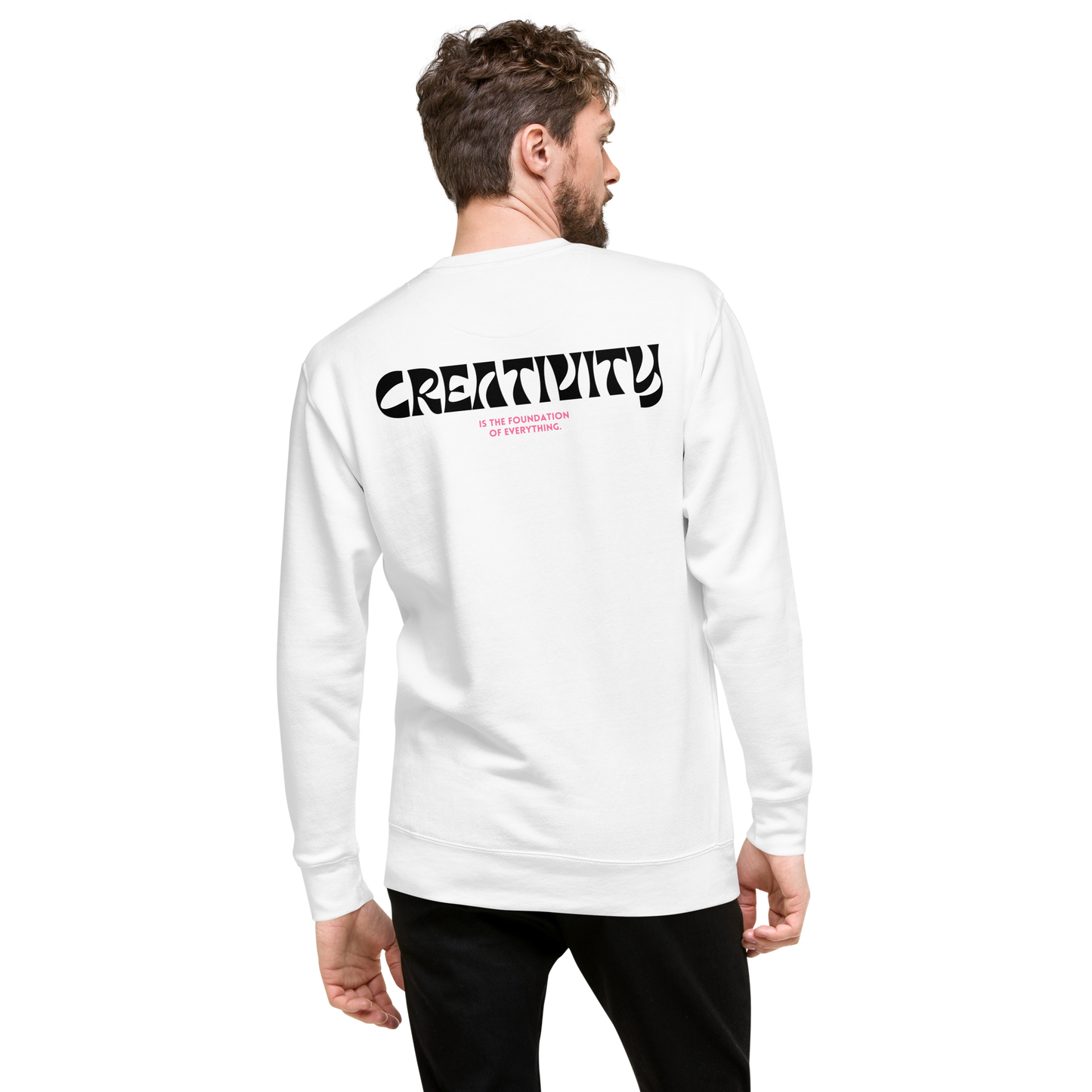 Essential Stylish Crewneck Premium Sweatshirt with "Cube of Creativity" print